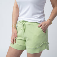 IN STOCK French Terry Stevie Shorts - Spring Leaf