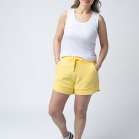 IN STOCK French Terry Stevie Shorts - Lemon