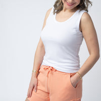 IN STOCK French Terry Stevie Shorts - Spring Peach
