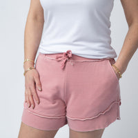 IN STOCK French Terry Stevie Shorts - Dusty Pink