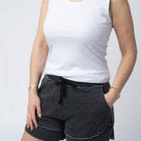 IN STOCK French Terry Stevie Shorts - Black