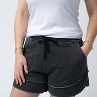 IN STOCK French Terry Stevie Shorts - Black