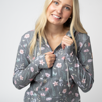 IN STOCK HalfZip Hoodie - Wildflower Meadow