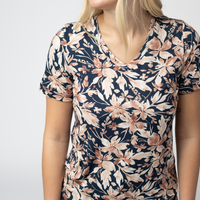 IN STOCK Sophie Top - Navy Autumn Petals