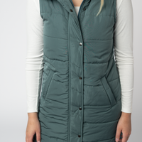IN STOCK Harlow Long Vest - Teal