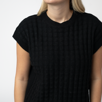 IN STOCK Kelly Knitted Top - Black