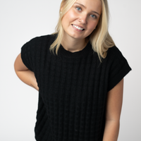 IN STOCK Kelly Knitted Top - Black