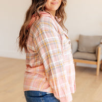 Daylight Dip Dye Plaid Hooded Shacket