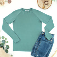 IN STOCK Blair Long Sleeve Top - Dusty Jade