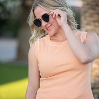 IN STOCK Morgan Micro Striped Tank - Orange