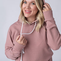 IN STOCK Kacey Ribbed Hoodie - Rose