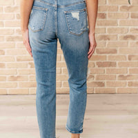 Frankie High Waist Distressed Boyfriend Jeans