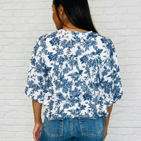 Frill Me With Sunshine in Ivory and Navy