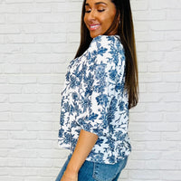 Frill Me With Sunshine in Ivory and Navy