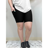 Black Biker Shorts w/ Pockets * RTS