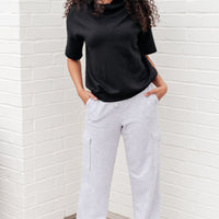 I Just Felt Like It Mock Neck Top in Black