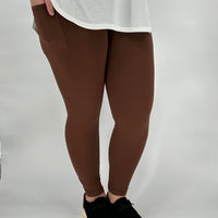 True Brown Leggings/Capri w/ Pockets!