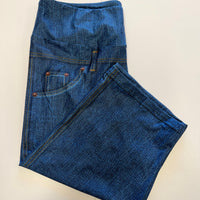 Faux Blue Denim Bermuda Shorts w/ Back Pockets *RTS