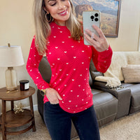 IN STOCK Blair Long Sleeve Top - Sweetheart Red