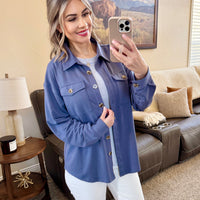 IN STOCK Brenna Button Down Top - Denim