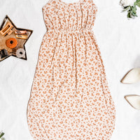 IN STOCK Reagan Ribbed Midi Dress - Sand and Rust Floral