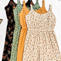 IN STOCK Reagan Ribbed Midi Dress - Black Floral FINAL SALE