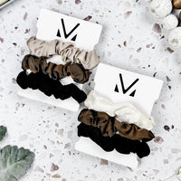 IN STOCK Satin Neutral Trio Scrunchies FINAL SALE