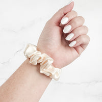 IN STOCK Satin Neutral Trio Scrunchies FINAL SALE