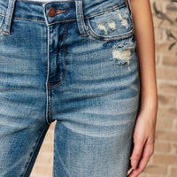Katrina High Waist Distressed Denim Trousers