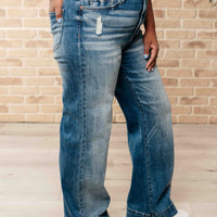 Katrina High Waist Distressed Denim Trousers