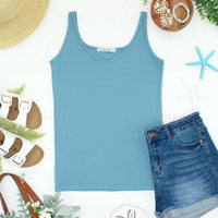 IN STOCK Kennedy Tank - Dusty Blue