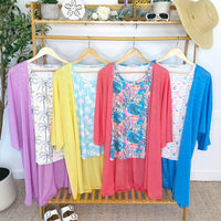 IN STOCK Ellie Cover-Up Kimono - Sunkissed Coral