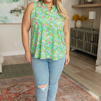 Lizzy Tank Top in Mint Multi Fireworks