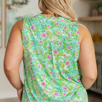 Lizzy Tank Top in Mint Multi Fireworks