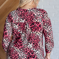 Lizzy Top in Mauve and Taupe Animal Print
