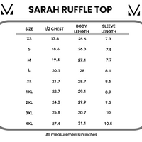 IN STOCK Sarah Ruffle Short Sleeve - Black