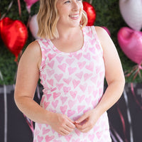 IN STOCK Ava Tank - Blushing Pink Hearts