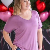 IN STOCK Bamboo V Neck Tee - Pink