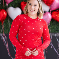 IN STOCK Blair Long Sleeve Top - Sweetheart Red