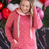 IN STOCK Hailey Pullover Hoodie -Sweetheart Red