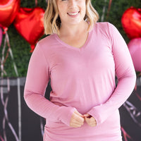 IN STOCK Larissa Long Sleeve Top - Rose