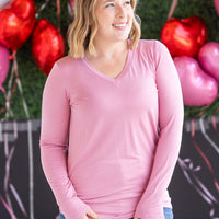 IN STOCK Larissa Long Sleeve Top - Rose