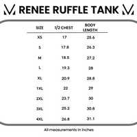 IN STOCK Renee Ruffle Tank Top - American Bows FINAL SALE