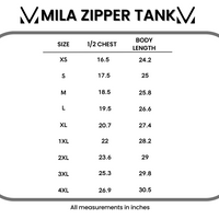 IN STOCK Mila Zipper Tank - Teal Tie Dye