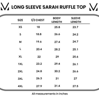 IN STOCK Long Sleeve Sarah Ruffle Top - Autumn Vines