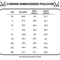 IN STOCK Corrine Embroidered Pullover Top - 1776 FINAL SALE