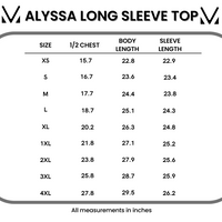 IN STOCK Alyssa Long Sleeve Top - Olive Meadow