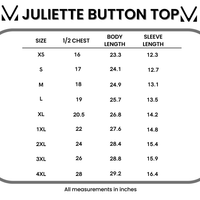 IN STOCK Juliette Button Top - Blue FINAL SALE