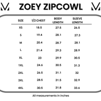 IN STOCK Classic Zoey ZipCowl Sweatshirt - Autumn Leaves and Olive