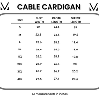 IN STOCK Cable Cardigan - Grey